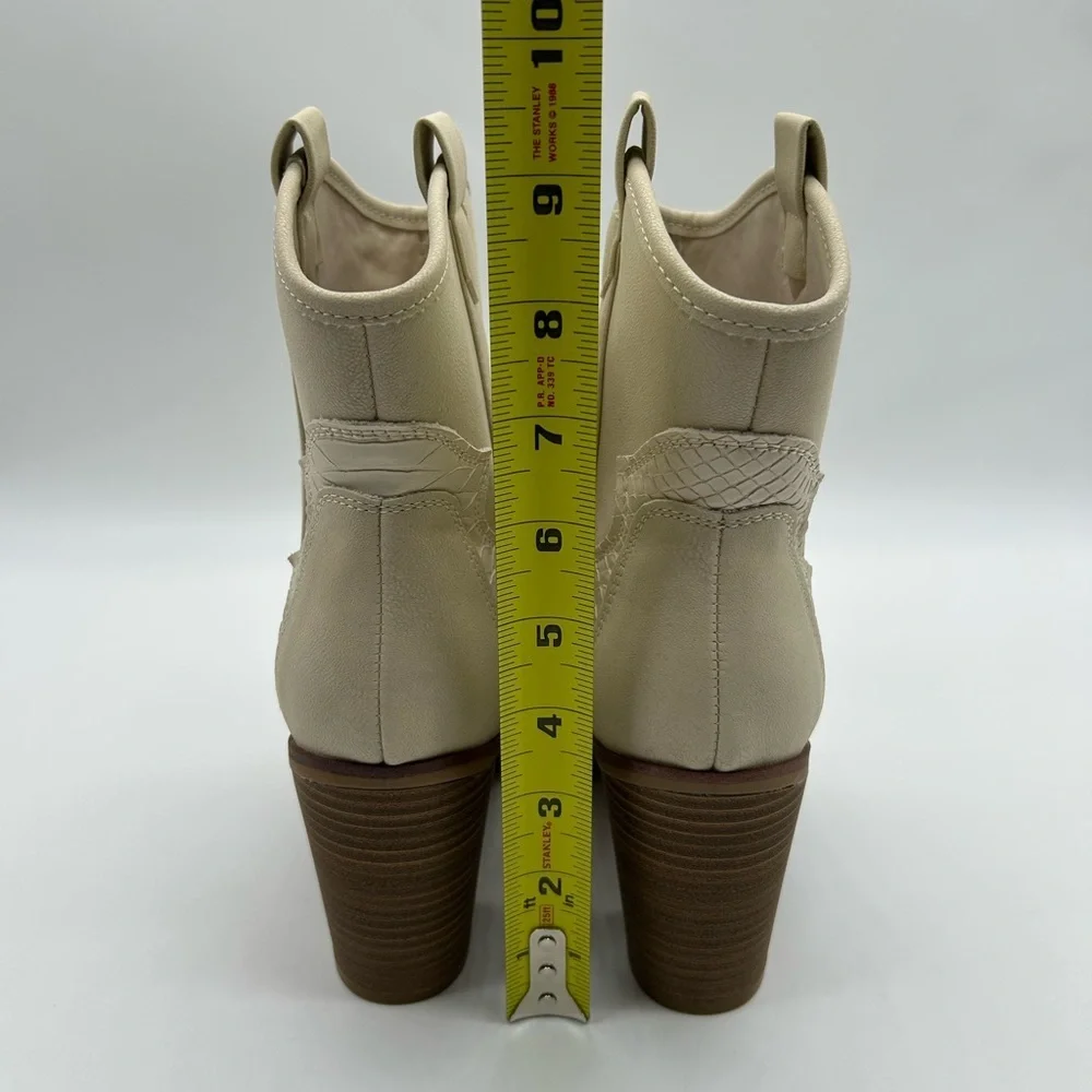Altar’d State Beige Western Ankle Boots | Vegan | Size 8 | New With Tag - Picture 8 of 10